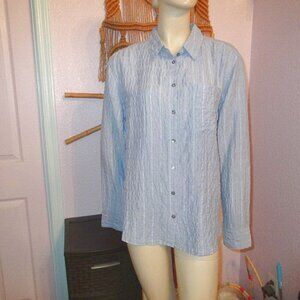 Sundance Dylan Callie Boyfriend Shirt Size S Crinkle Gauze Long Sleeve Button Up